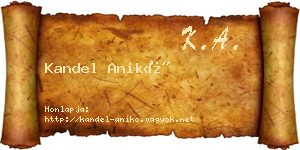Kandel Anikó névjegykártya